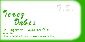 terez dabis business card